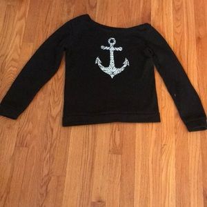 Anchor off shoulder sweatshirt